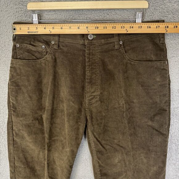 S Orvis Pants Men's 36x33 Brown Chino Corduroy Straight Classic Stretch 5 Pocket - Picture 3 of 11